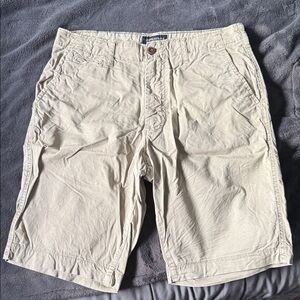 American Eagle Outfitters Cream Cargo Shorts